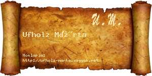 Ufholz Márta névjegykártya